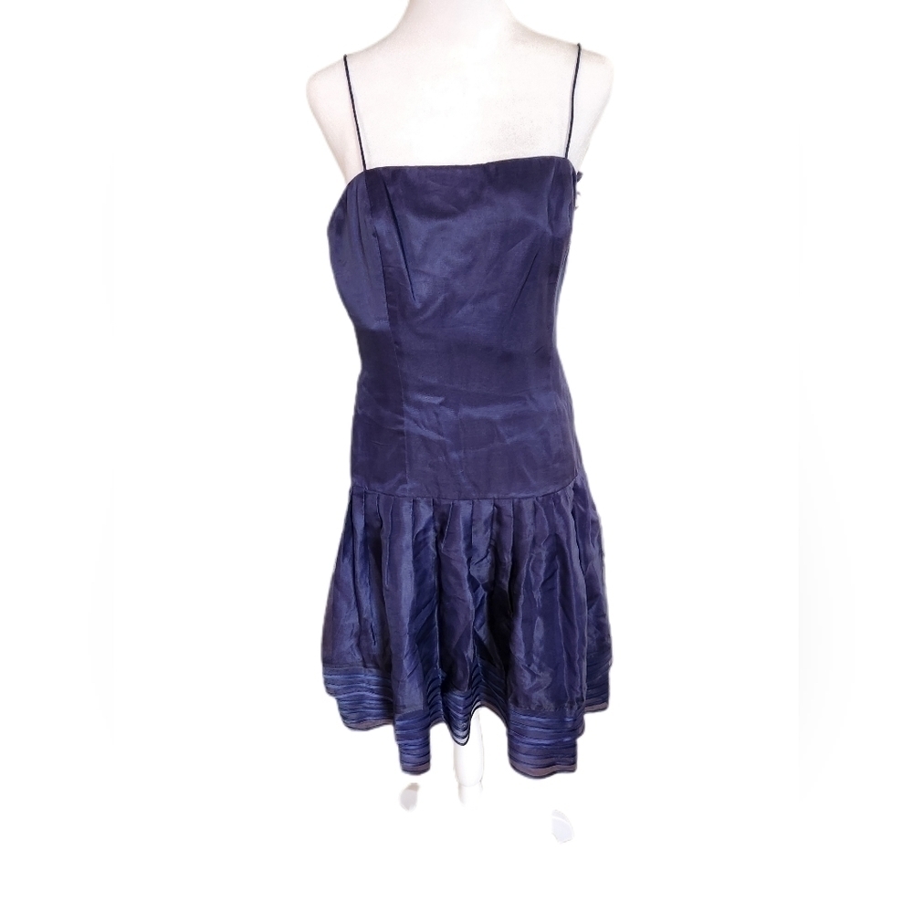 RALPH Lauren 100% silk navy blue dress Size 10 for special occasions